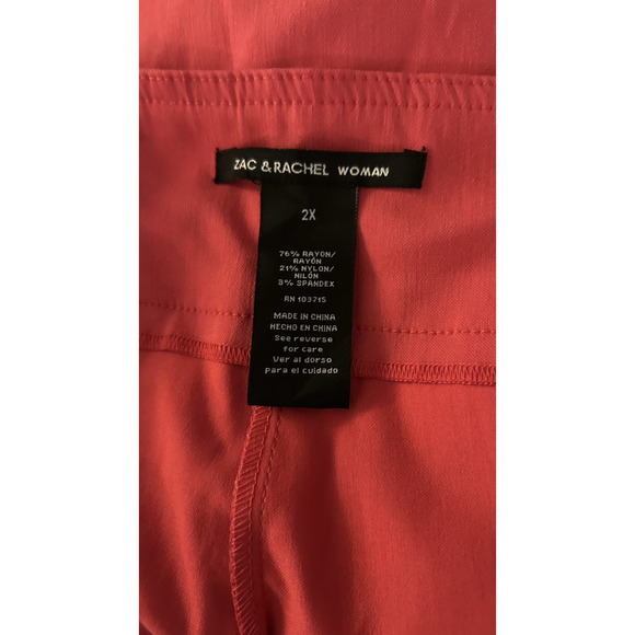 Zac & Rachel Woman Skorts Women 2x Pink NWOT Side Pockets Boho Office Outdoors - Picture 5 of 5